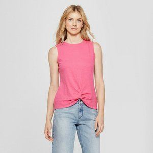 A New Day Women's Twist Front Tank Top - Pink XL